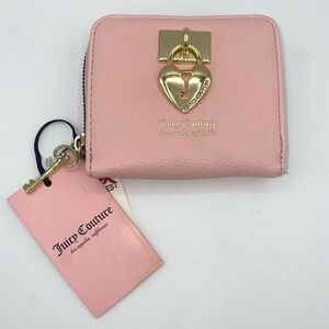 Juicy Couture Women's L Zip Card Case Wallet Lovely Day Juicy Pink NWT